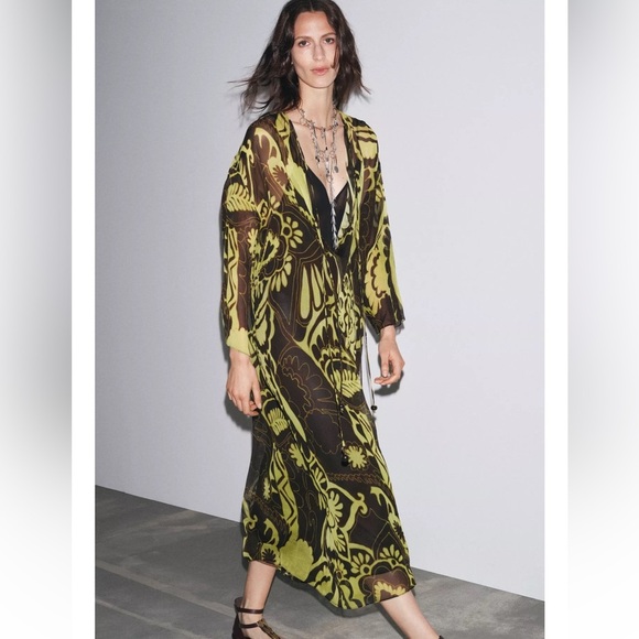 Zara ZW Collection Printed Tunic Dress - Picture 5 of 9